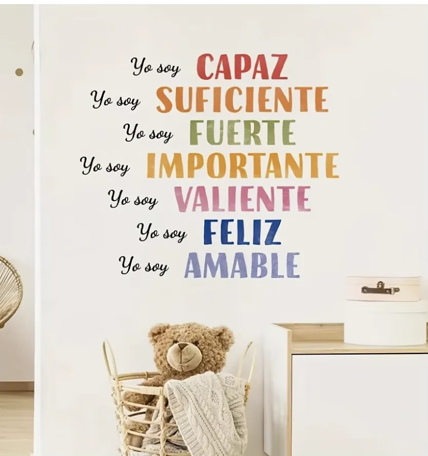Pegatinas de afirmaciones positivas de pared