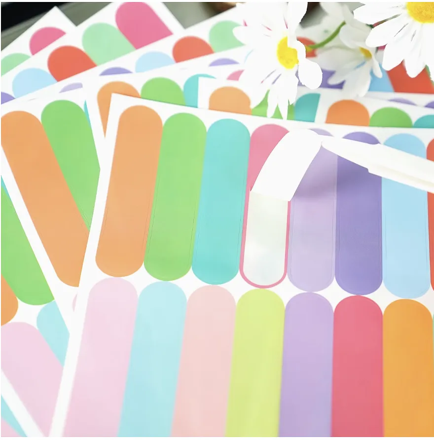 Pegatinas de pared con confeti colorido, removibles, para pegar y despegar