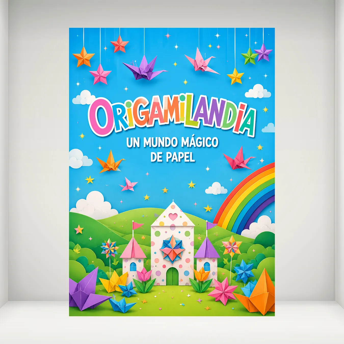 Banner Plano 2D, 1 unidad, Decoración de Fondo para Cumpleaños Origamilandia 5x7pies