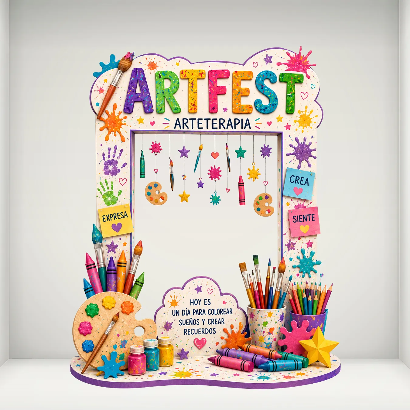 2D Plano - Marco de Fotografías, Fondo Temático ArtFest