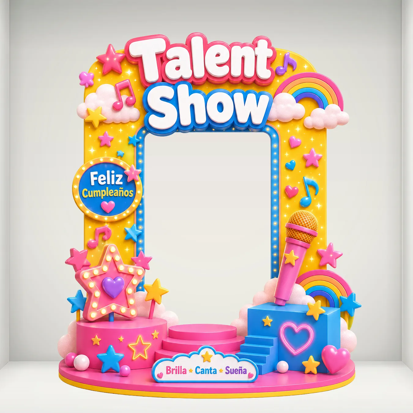2D Plano - Marco de Fotografías, Fondo Temático Talent Show
